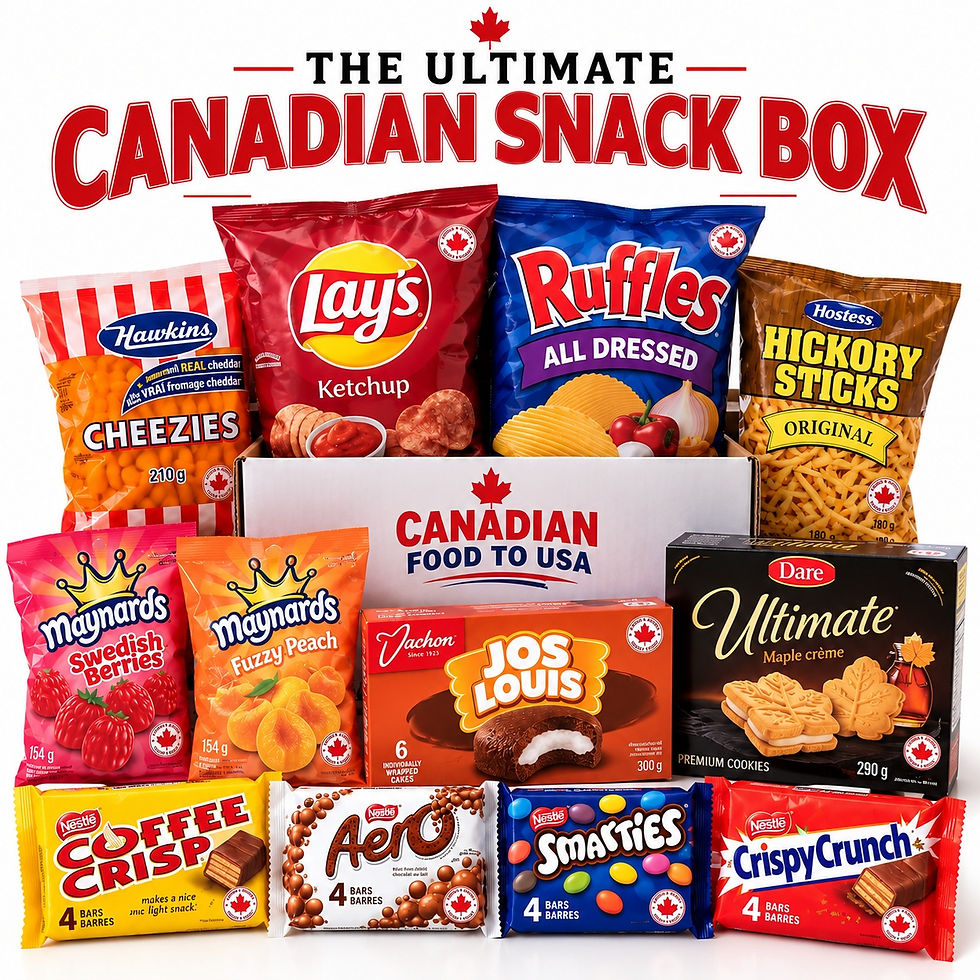 Ultimate Canadian Snack Box with Canadian snacks shipped to USA