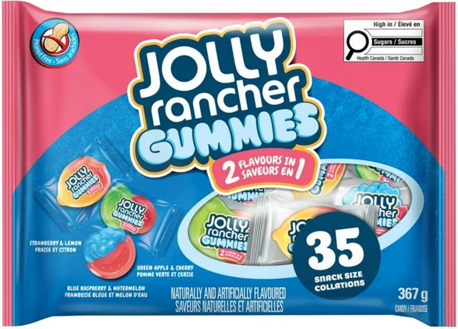 Jolly Rancher 2 in 1 Gummies Snack Size