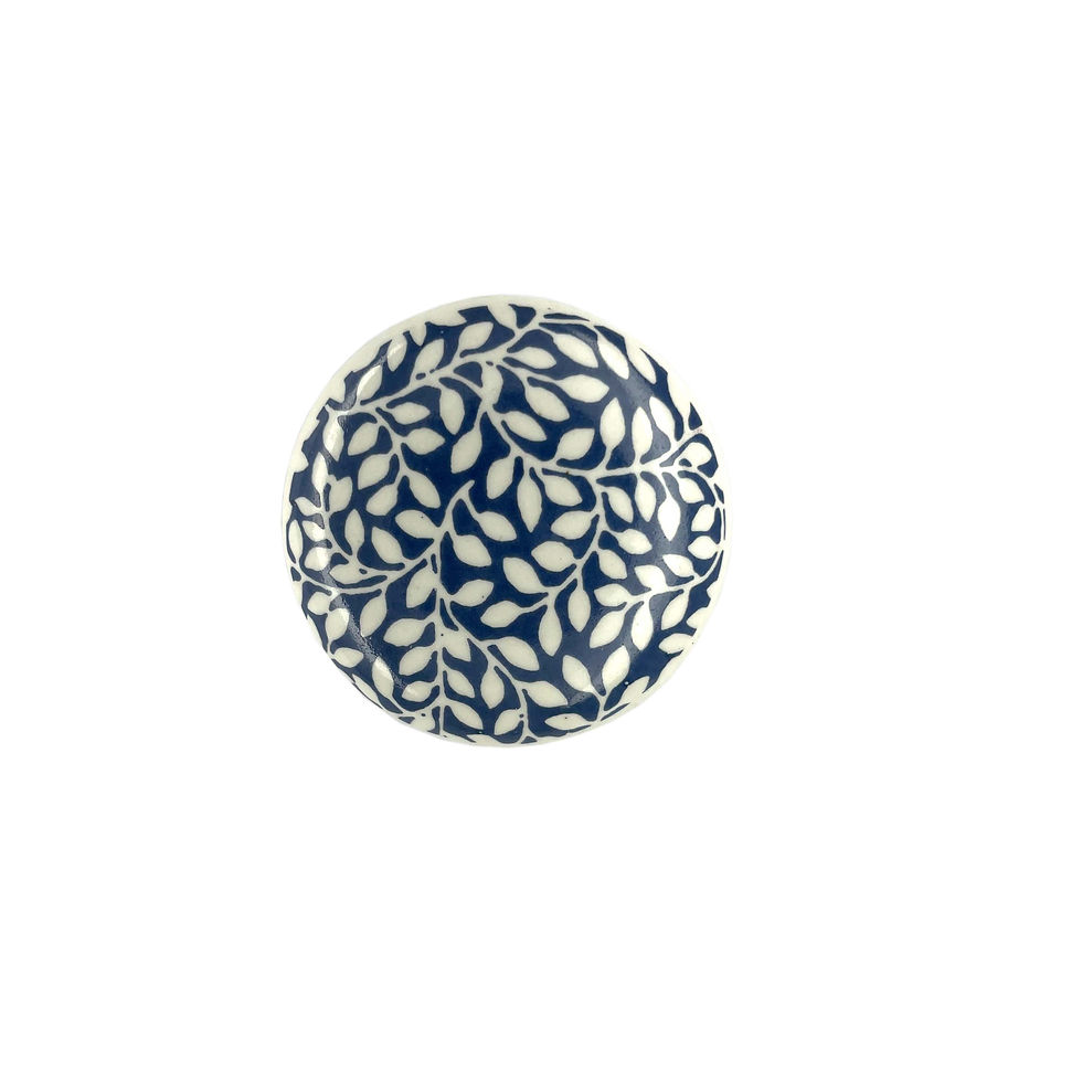 Thumbnail: Blue Base with white flowers Knobs