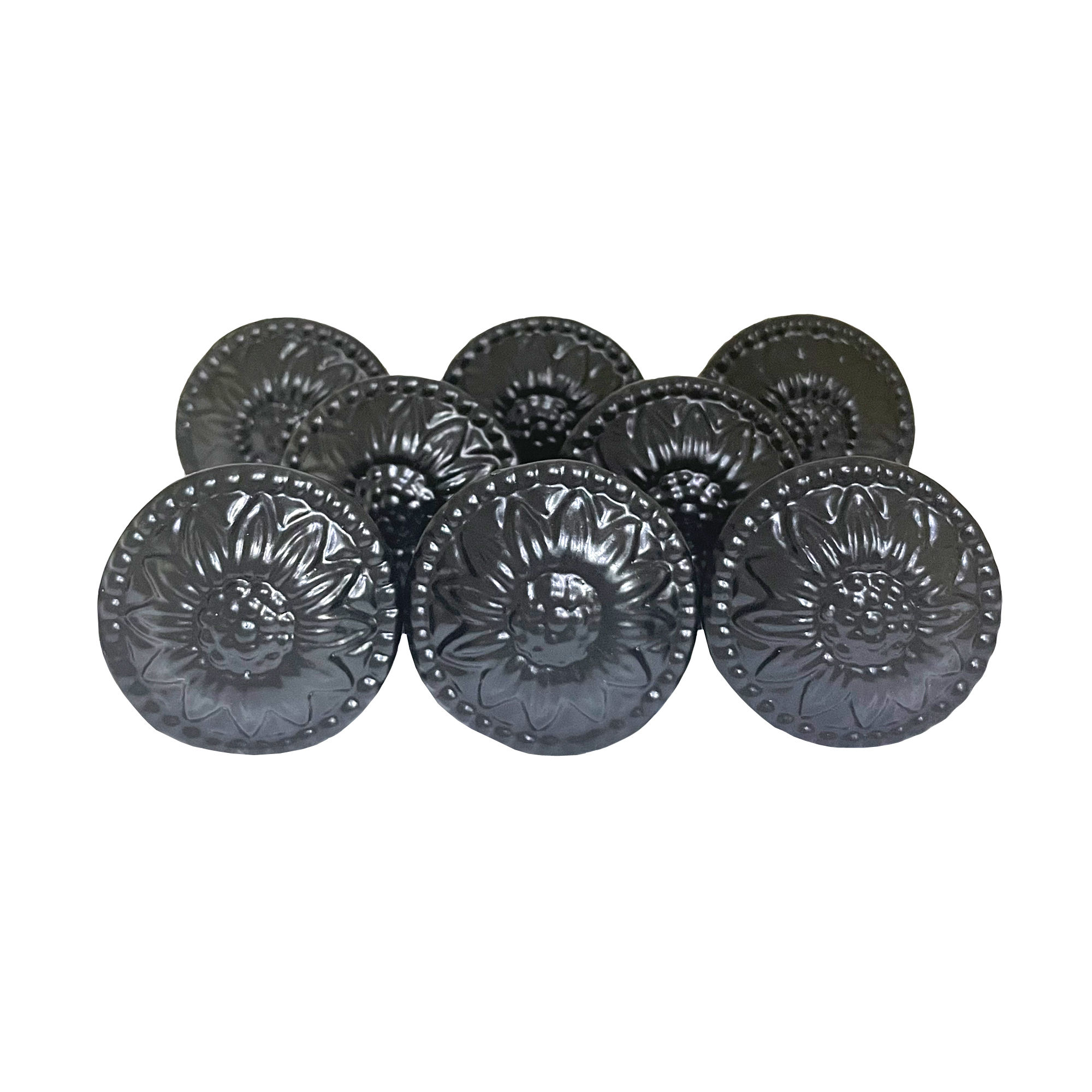 Black Coated Round Knobs