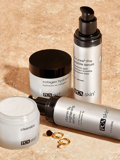 PCA Skincare products on display at Pure Skincare OC in Laguna Hills, CA 92653