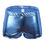 Thumbnail: PVC Leather Boxer Briefs for Men Tanners Shiny Underwear Disco Party Sexy Panties Shiny Briefs Nightclub blue metallic