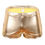 Thumbnail: PVC Leather Boxer Briefs for Men Tanners Shiny Underwear Disco Party Sexy Panties Shiny Briefs Nightclub Fashion gold yellow