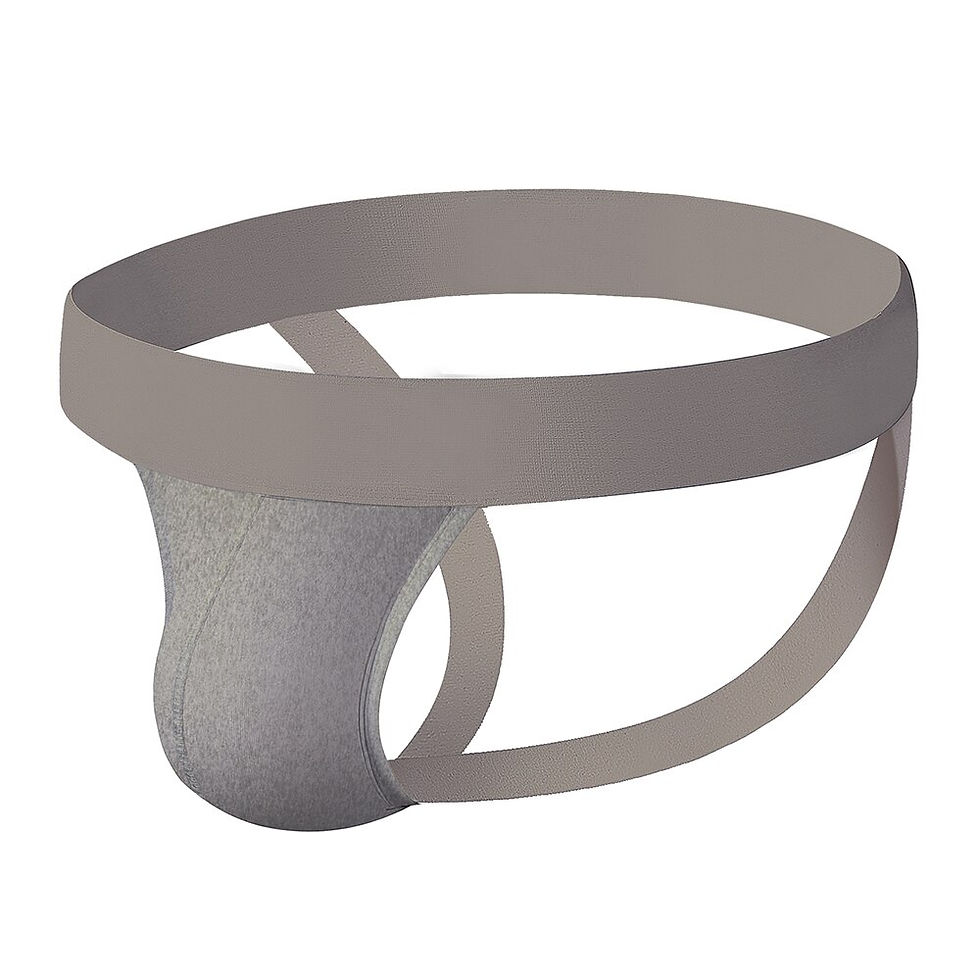 Thumbnail: Sexy jockstrap for men, cotton underwear, handbag briefs, sliding briefs, men's panties, gay String model front light gray