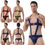 Thumbnail: male men man gay fashion underwear jockstrap polyester removable thong harness model front view all color variant