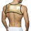 Thumbnail: Harness Men Bodysuit Strap Top Gay Clothes Gym Clothing Party Outfit Bondage Adjustable Chest vest back view gold color