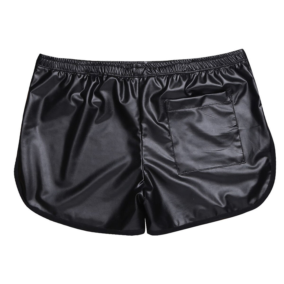 Bad Gay Boy Shorts, Fetish Party Leather Shorts, BDSM Apparel, Bold Fashion, Urban Style, Underground