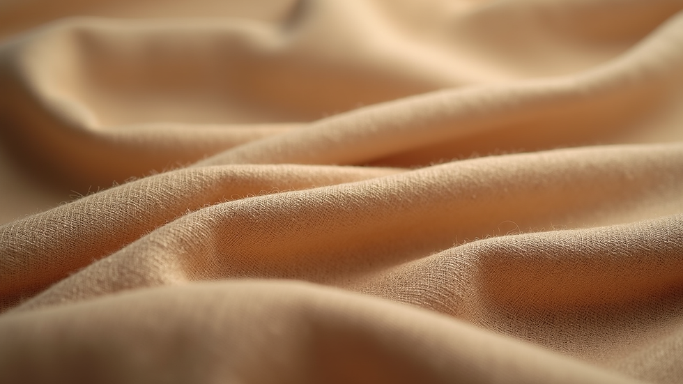 Close-up of sustainable fabric texture in earth tones