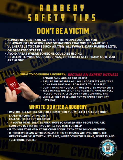 ROBBERY SAFETY TIPS robbery-safety-tips