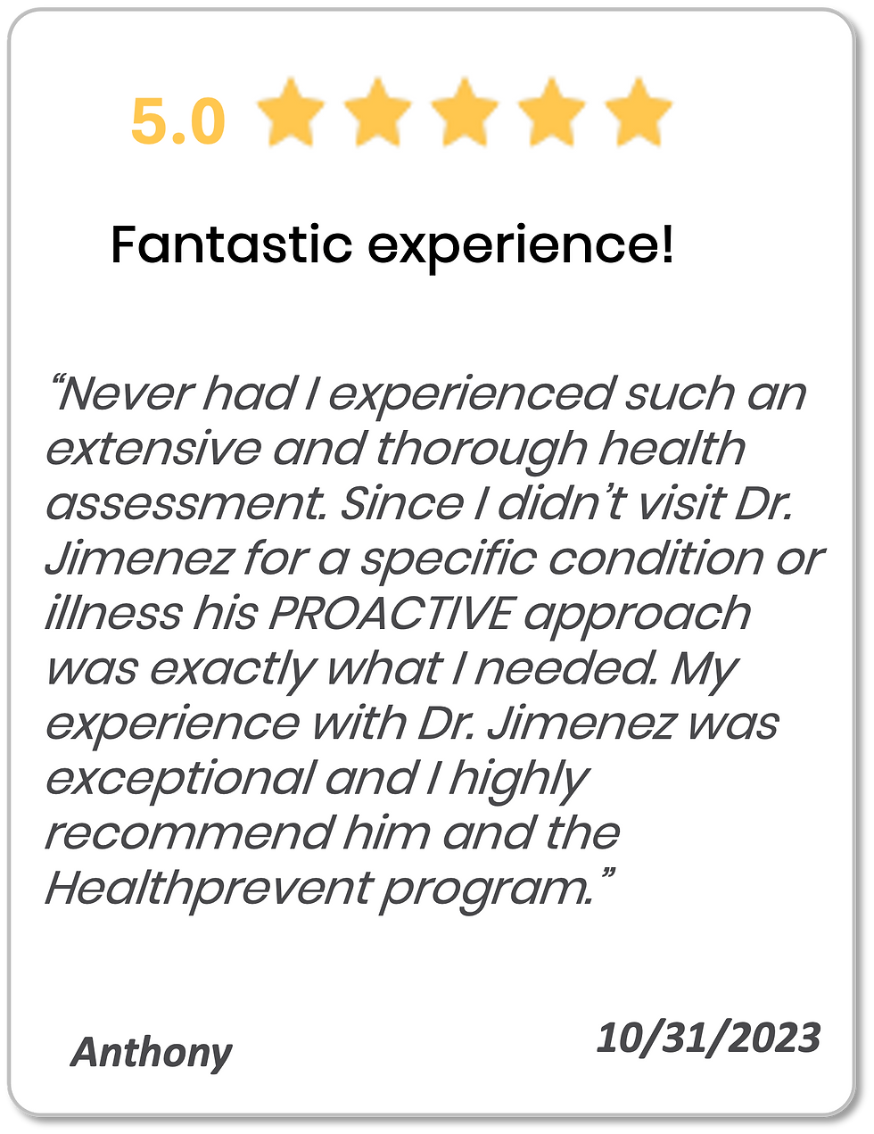 Fantastic Experience