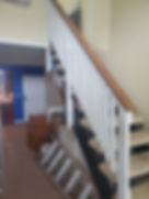 Before: Wooden panel railing