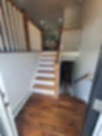 after: new all wooden indoor railings installed, Toms River, NJ