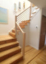 modern stainless steel bars, Horizontal railing, installed in Atlantic Highlands, NJ