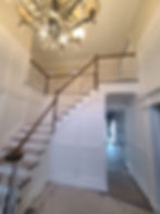 before: classic all wooden railing system