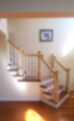 new traditional all wooden railings profile view