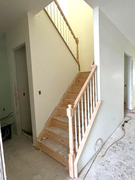 Classic Wooden Stair Railing installed, Watchung New Jersey