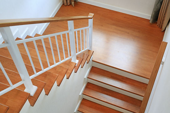 The modern wooden stair way in home.jpg