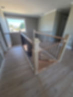 after: fixed and updated interior railing system