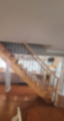 New Indoor Railings Installed, Metal and Wood Knuckle, Seaside Park, New Jersey