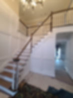 before: classic all wooden railing system