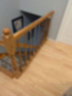 Before: All Wood Stair Railing, Bayville, New Jersey