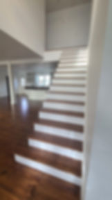 before: new staircase without railings