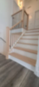 After_ New Contemporary metal and wood railing installed in Brielle, New Jersey