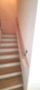 after_ modern horizontal metal and wood railings installed in Princeton, NJ