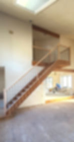 modern metal black bars and wood rails