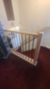 modern metal and wood railings installed in Brick, NJ
