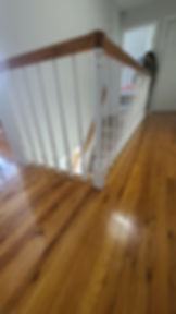 before: all wooden railing system