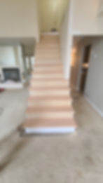 new staircase repair and new modern all wooden coastal railings installed in ocean township, NJ