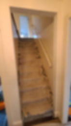 before, empty stairs without rails