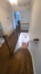 modern wood and metal railing installation in Marlboro, NJ