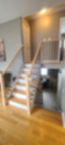 After_ Metal and Wood Modern Stair Railings, Hamilton Township, New Jersey