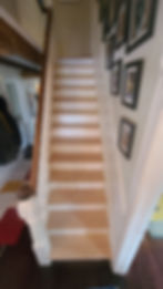 before old treads that do not match the rails