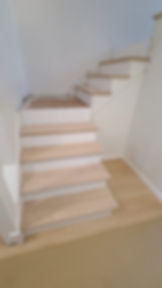 before: staircase needing new railings