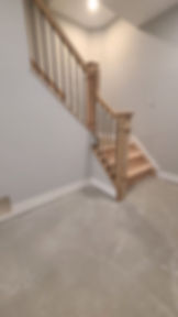 new basement railing, metal and wood, toms river, nj