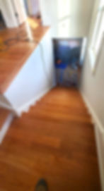 staircase before railing install