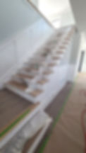 before: staircase that needed new railings installed