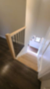 new stair treads and stringers and new modern railing system installed in howell, NJ