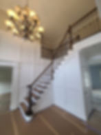 after: modern metal knuckle baluster upgrade, toms river, nj