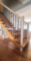 New Indoor Railings Installed, Metal and Wood Knuckle, Seaside Park, New Jersey