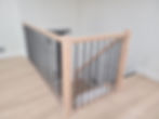 after: metal and wood modern railings