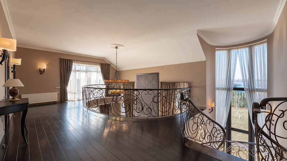 an ornate metal railing that makes a statement of opulence