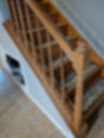 Before: All Wood Stair Railing, Bayville, New Jersey