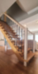 New Indoor Railings Installed, Metal and Wood Knuckle, Seaside Park, New Jersey