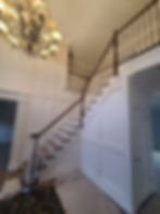 before: classic all wooden railing system