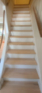 repaired staircase, new treads and risers