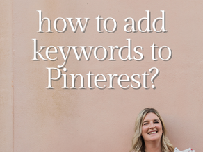 How to Add Keywords to Pinterest